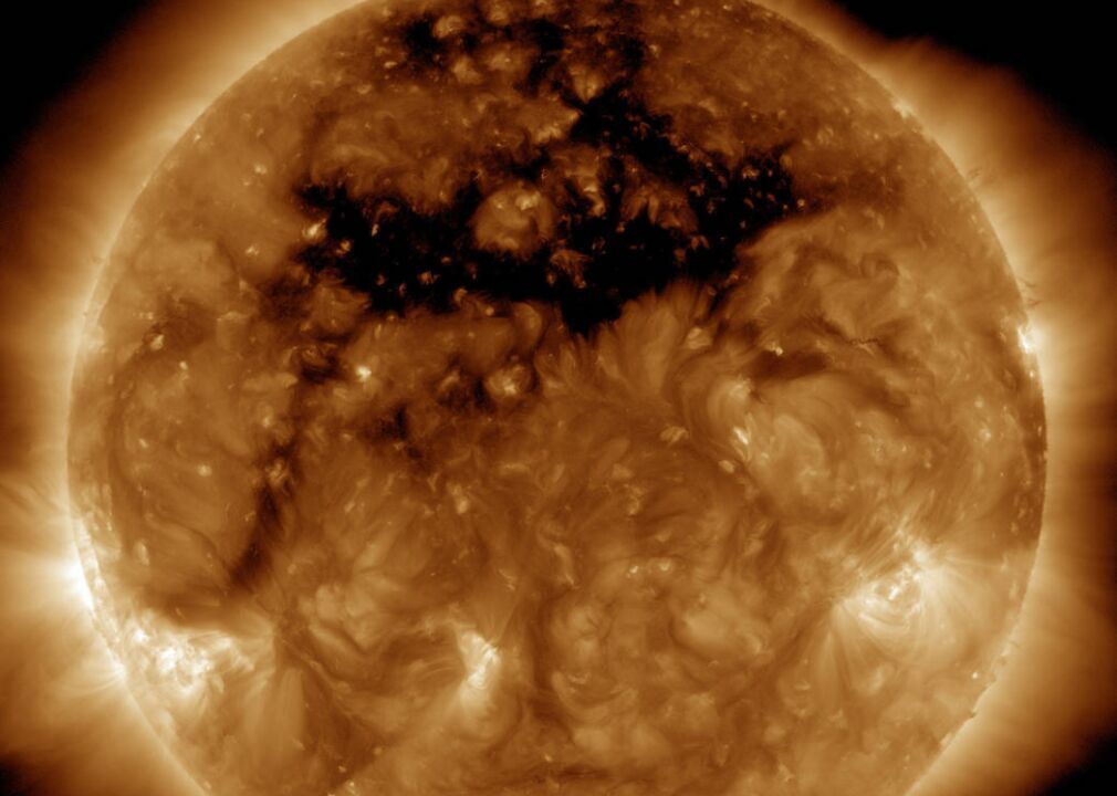 Coronal hole front and center
